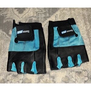 Supplement Warehouse Fingerless Gloves Workout Weightlifting Size Medium Men's